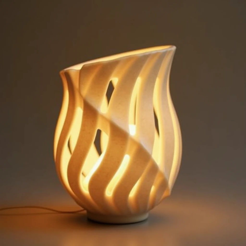 Ceramic table lamp by Vorxenorstbriz